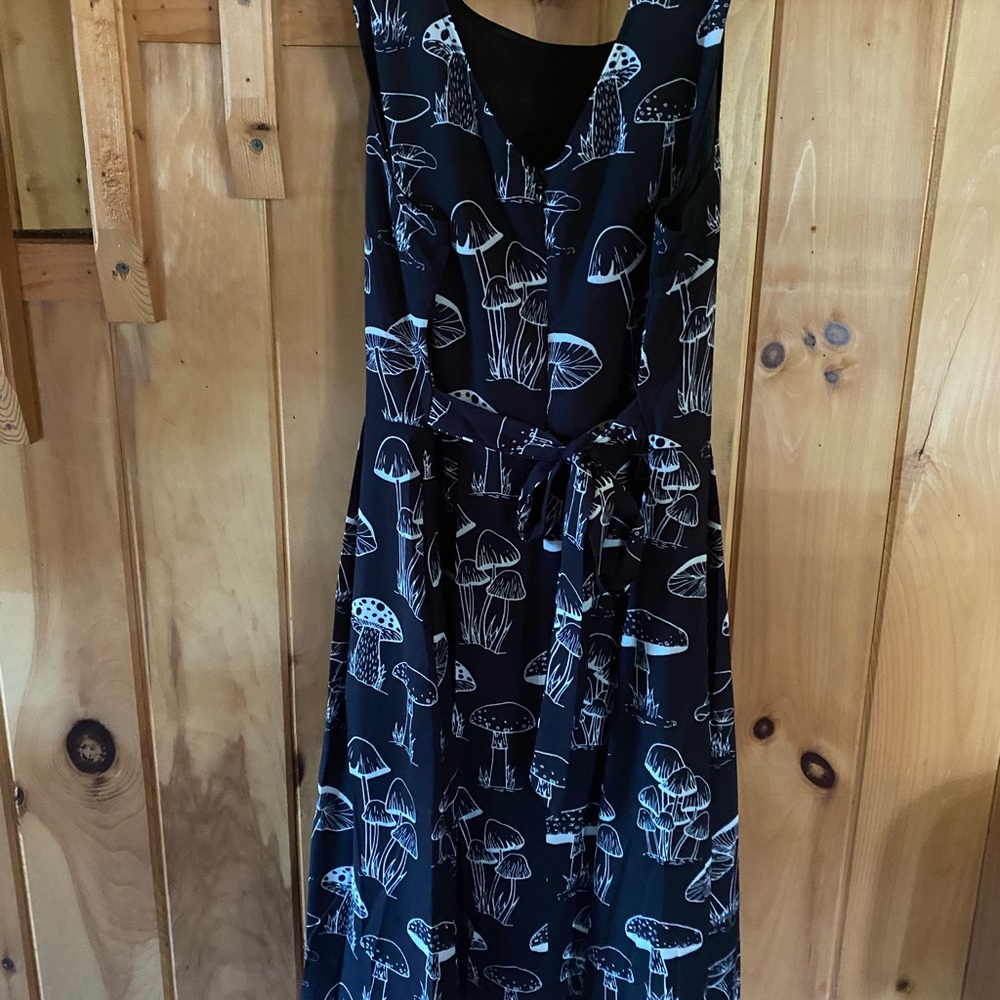 Black mushroom dress